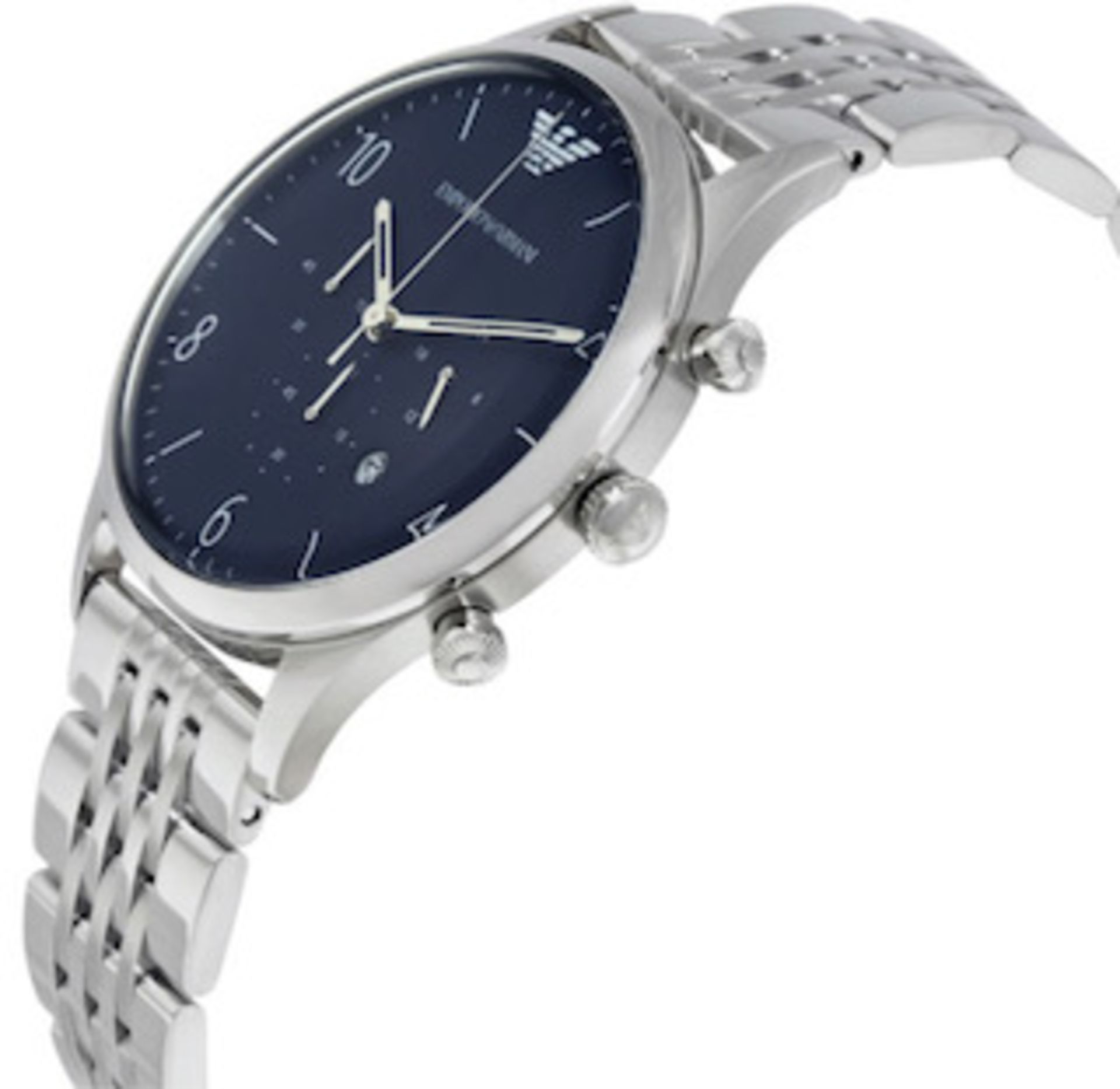 Emporio Armani AR1942 Men's Silver Bracelet Chronograph Watch - Image 2 of 4