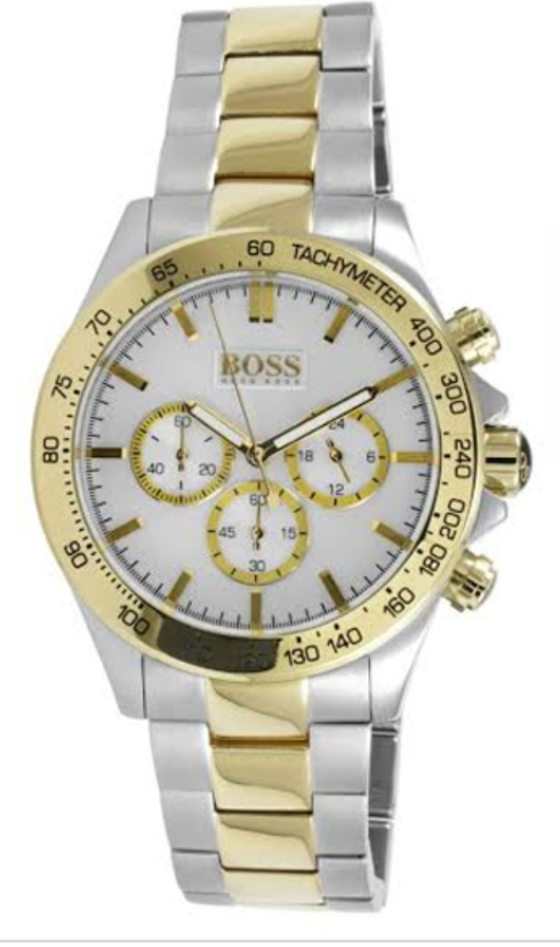Hugo Boss 1512960 Men's Ikon Two Tone Gold & Silver Bracelet Chronograph Watch - Image 2 of 10