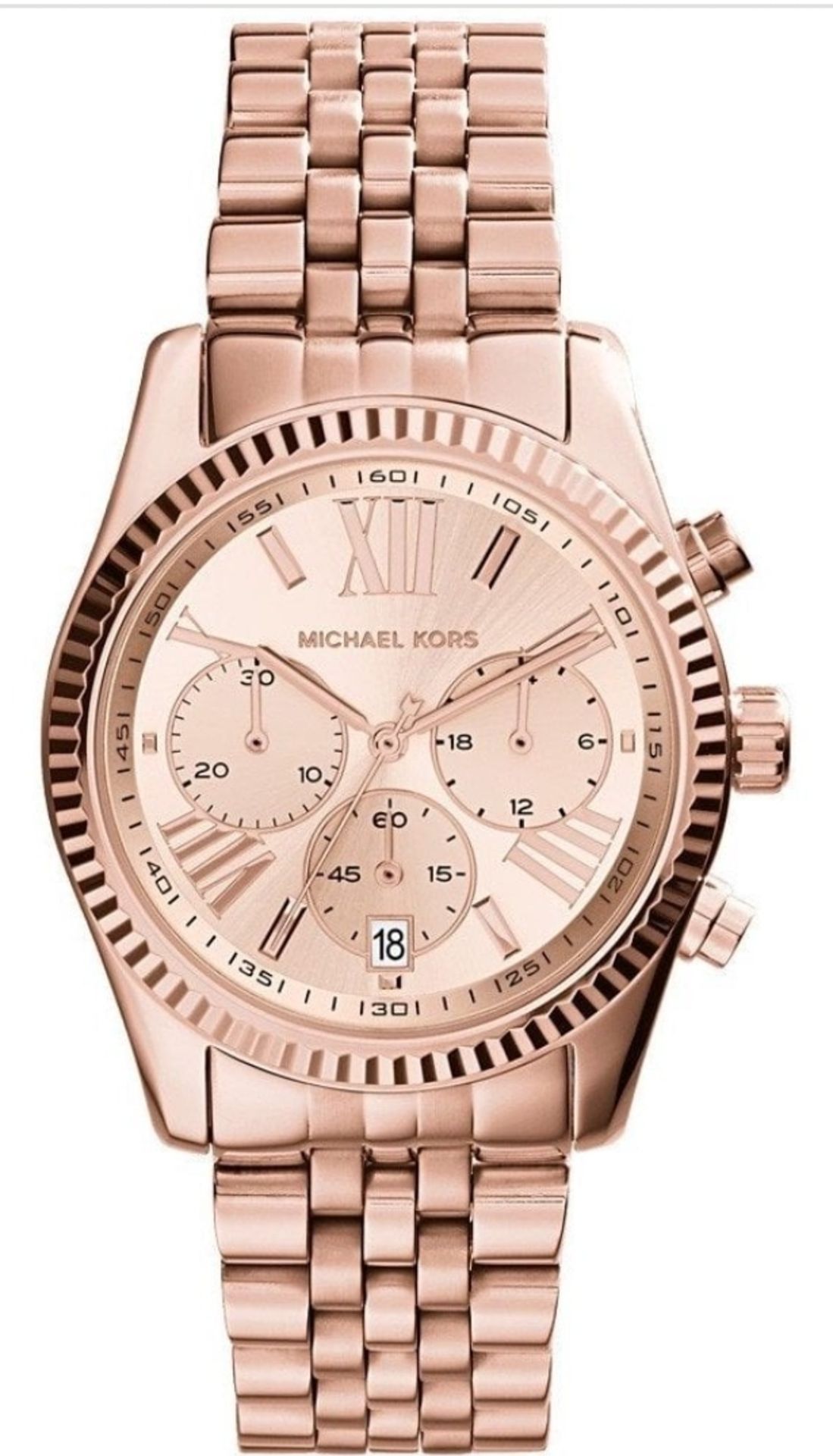 Michael Kors MK5569 Ladies Rose Gold Lexington Quartz Watch - Image 2 of 8