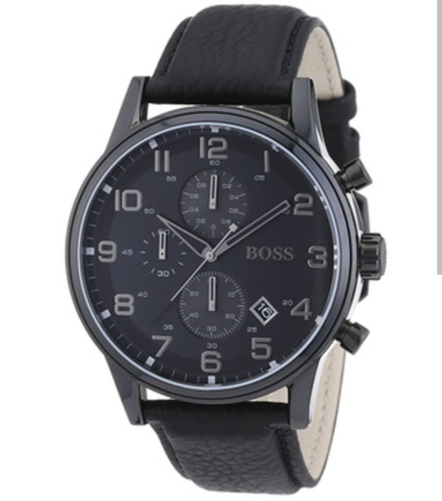 Hugo Boss 1512567 Men's Aeroliner All Black Chronograph Watch - Image 4 of 6