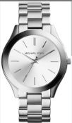 Michael Kors MK3178 Ladies Slim Runway Silver Bracelet Quartz Watch