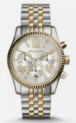 Michael Kors MK5955 Lexington Chronograph Two Tone Ladies Watch