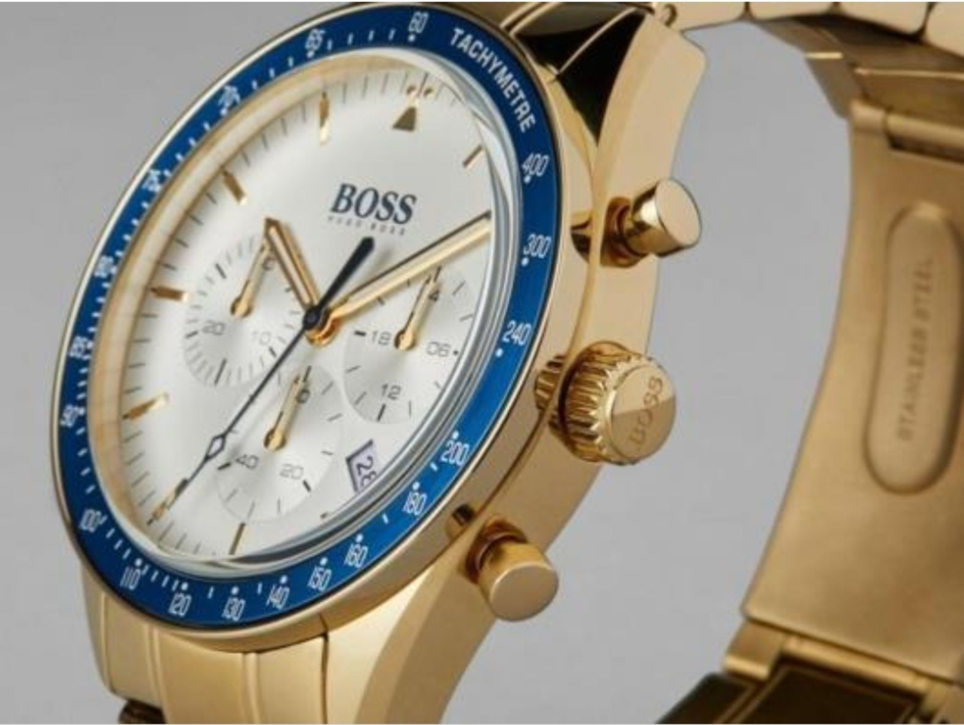 Hugo Boss 1513631 Men's Trophy Gold Tone Bracelet Quartz Chronograph Watch - Image 3 of 7