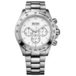 Hugo Boss Men's Ikon Silver Bracelet Chronograph Watch 1512962