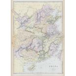 China Provinces Hong Kong Shanghai Canton Victorian 1882 Blackie Map.