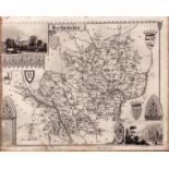 Hertfordshire Steel Engraved Victorian Thomas Moule Map.