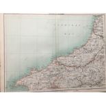 Victorian Antique 1897 Map Wales Aberystwyth Llandudno Cardigan Newport.