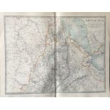 Abyssinia & Upper Nubia Large Coloured Antique Map.