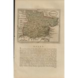 Essex Antique 1783 Francis Grose Copper Plate Hand Coloured County Map.