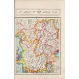WW1 Central Europe 1914-1920 Coloured Antique Map 1922.