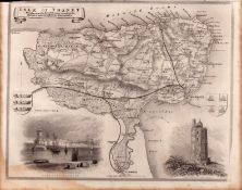 Isle Of Thanet Steel Engraved Victorian Thomas Moule Map.