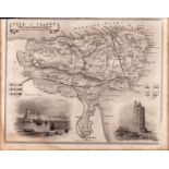 Isle Of Thanet Steel Engraved Victorian Thomas Moule Map.