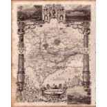 East Midlands Steel Engraved Victorian Thomas Moule Map.