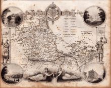 Berkshire Steel Engraved Victorian Thomas Moule Map.