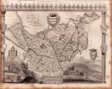 Cheshire Steel Engraved Victorian Thomas Moule Map.