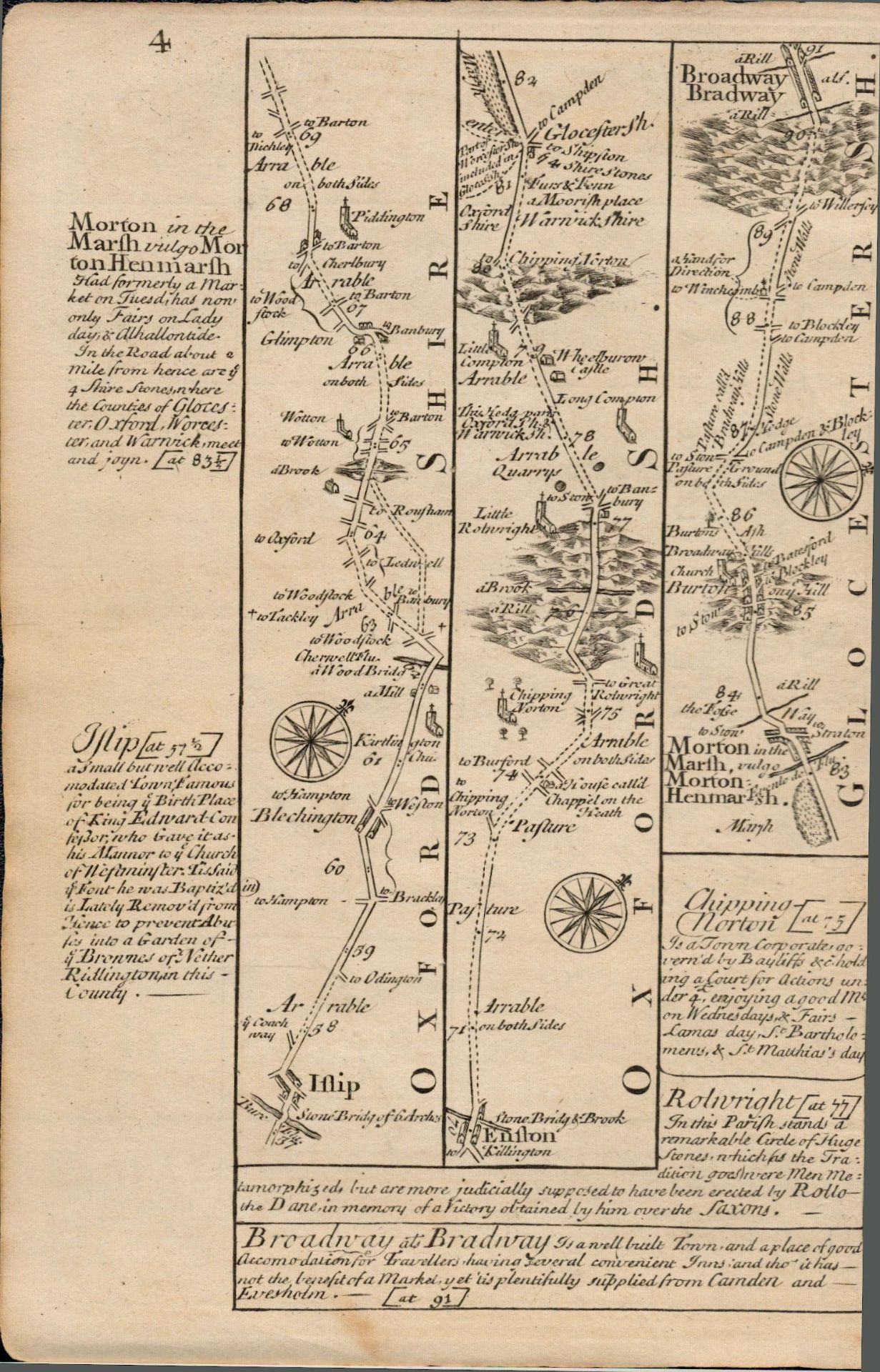 Britannia Depicta E Bowen c1730 Map The Deanery of St Pauls Cathedral London - Image 2 of 2