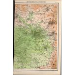 Victorian Map Manchester Environs Salford, Bury, Oldham, Rochdale, Stockport, Etc.