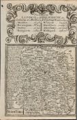 Britannia Depicta E Bowen c1730 Map Meriden, Birmingham, Dudley, Bridgnorth, Wenlock.