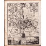 Oxford University Steel Engraved Victorian Thomas Moule Map.