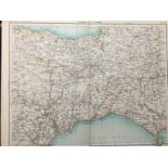 Victorian Antique 1897 Map Devon Teignmouth Dawlish Sidmouth Lyme Regis.