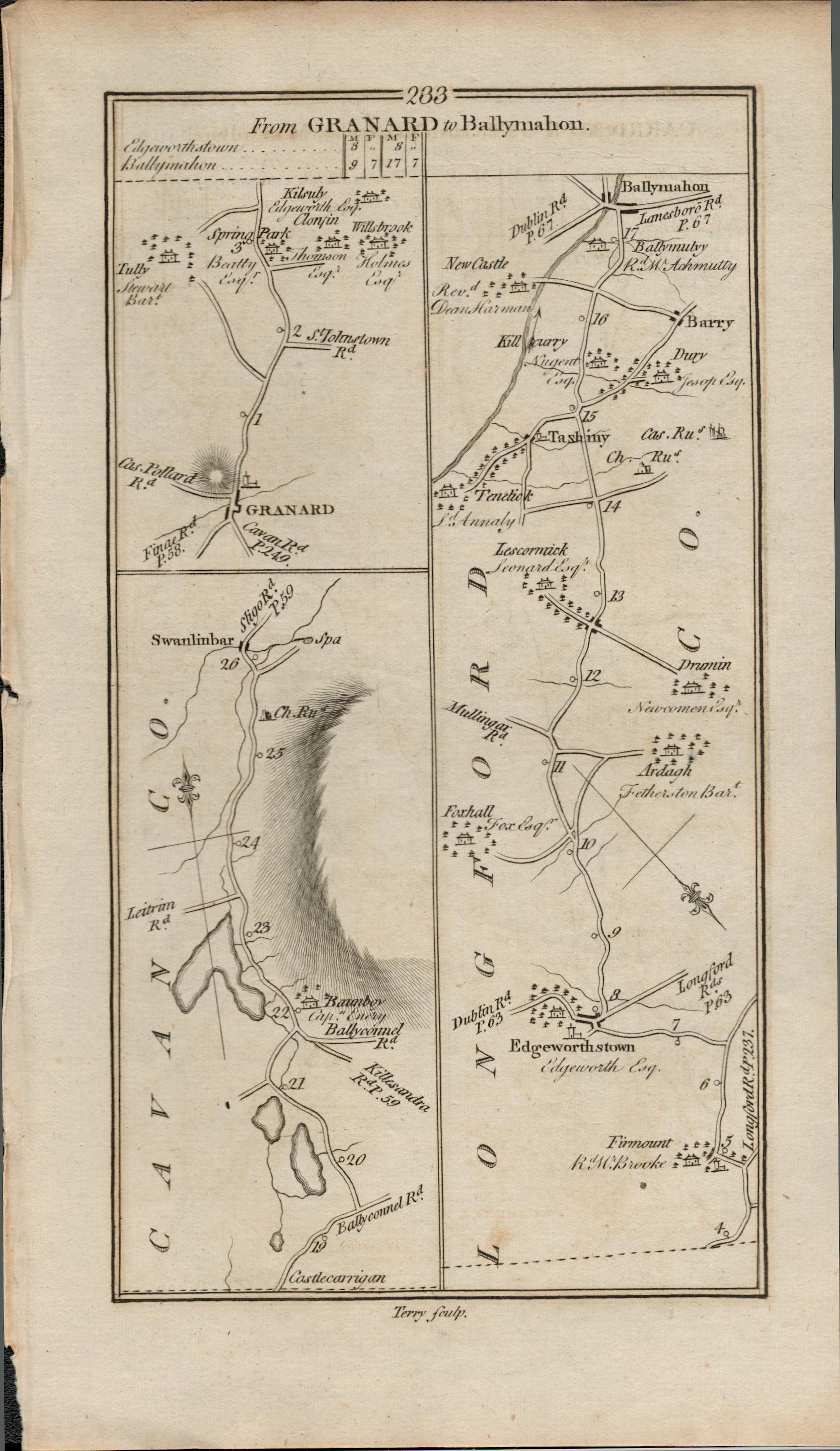 Taylor & Skinner 1777 Ireland Map Ballymahon Carrick On Shannon Leitrim Longford. - Image 2 of 3