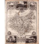 Leicestershire Steel Engraved Victorian Thomas Moule Map.