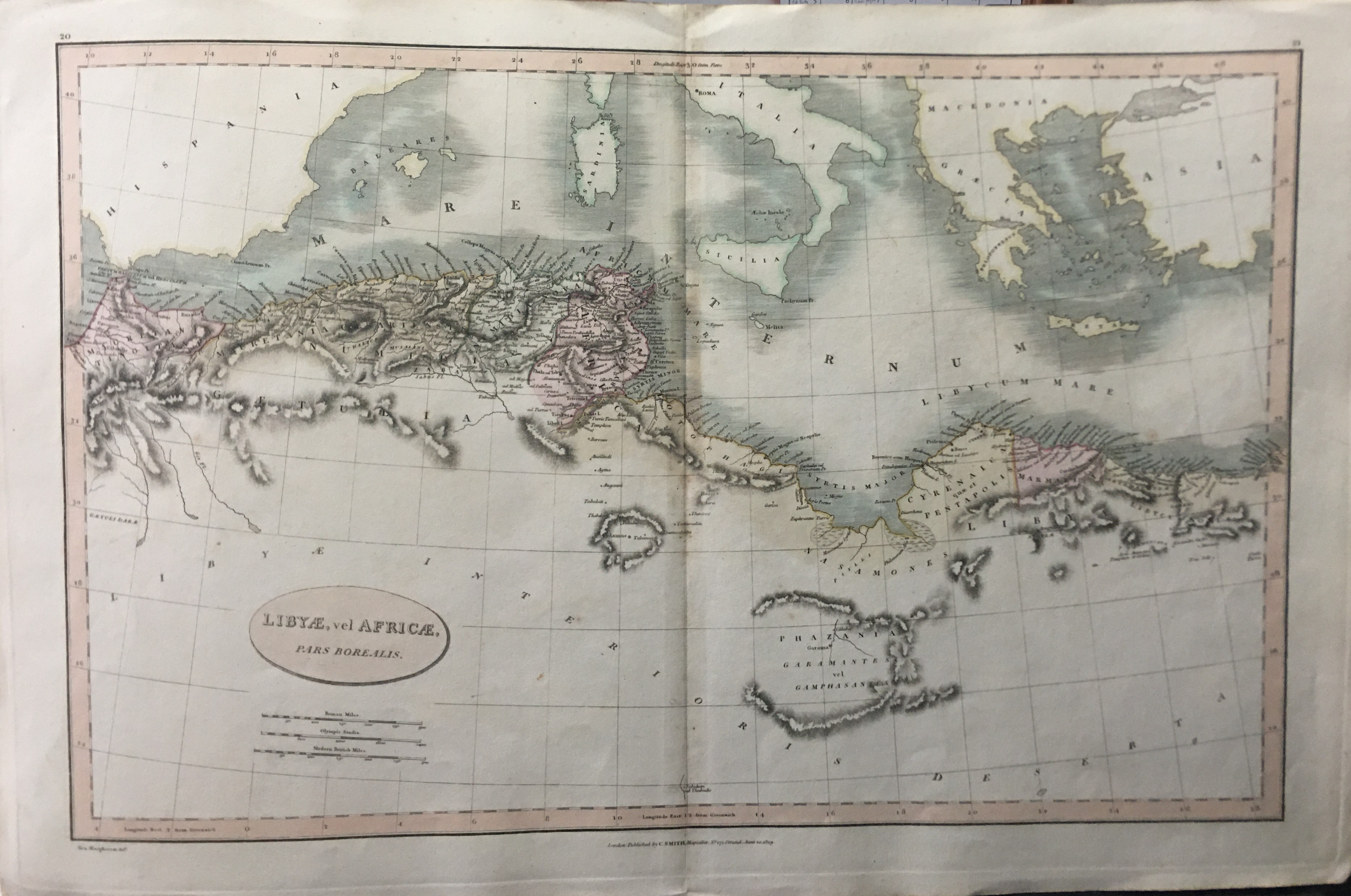 Libyae, vel Africae Libya & North Africa Charles Smith Classical Map 1809.