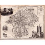 Lake District & Dales Steel Engraved Victorian Thomas Moule Map.