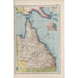 Australia Queensland Coloured Antique Map-353.