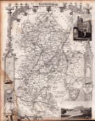 Bedfordshire Steel Engraved Victorian Thomas Moule Map.