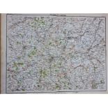 Victorian 1897 Map Bedfordshire Buckinghamshire Cambridgeshire Etc.