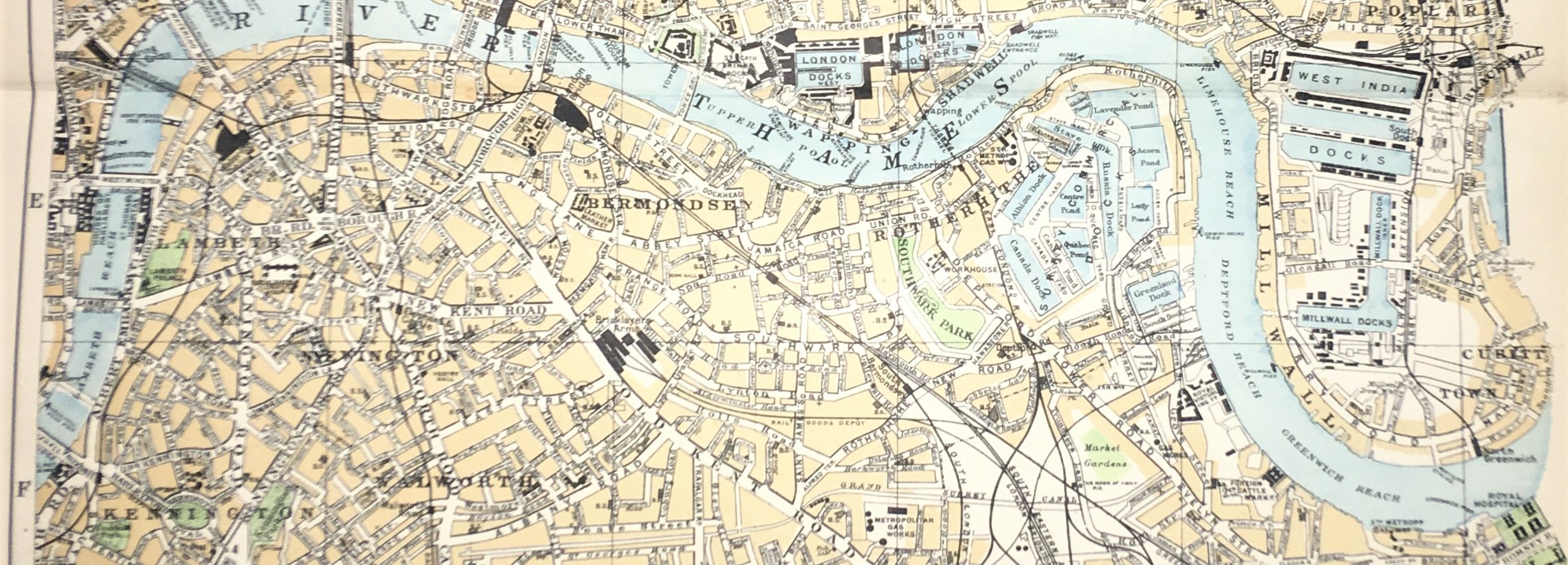 The East End Of London Large Victorian Streets Areas Map GW Bacon 1899. - Image 5 of 5