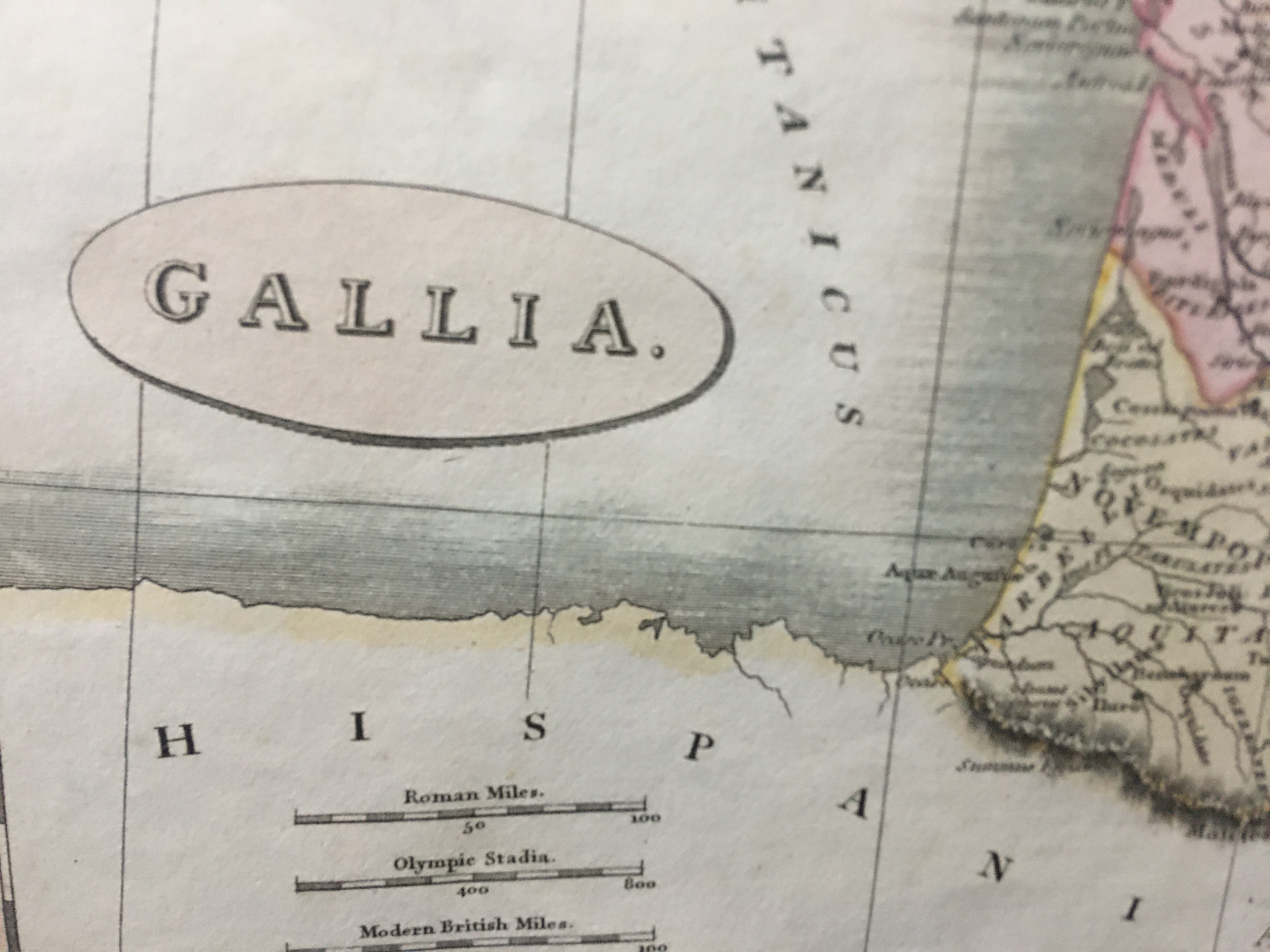 Gallia France Charles Smith’s Coloured Classical Map 1809. - Image 2 of 3