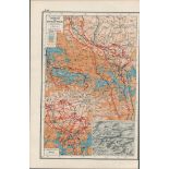 WW1 Western Front Cambrai & Bourlon Wood Antique Map 1922.