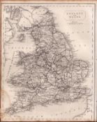 England & Wales Steel Engraved Victorian Thomas Moule Map.
