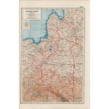 WW1 Eastern Front Northern Coloured Antique Map 1922.