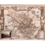 Yorkshire West Riding Steel Engraved Antique Thomas Moule Map.