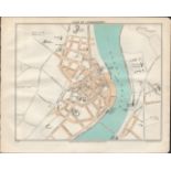 Plan of Londonderry Streets & Districts Antique Coloured Map.