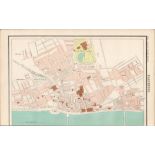 Victorian Map of Blackpool Winter Gardens, North & Central Pier, The Beach