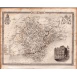 Devonshire Steel Engraved Victorian Thomas Moule Map.