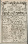 Britannia Depicta E Bowen c1730 Map Peterborough Huntingdon, Erith, Ely, Soham.