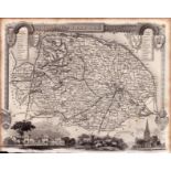 County Norfolk Steel Engraved Victorian Thomas Moule Map.