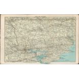 Ireland Cork County And Environs Detailed Antique Coloured Map.