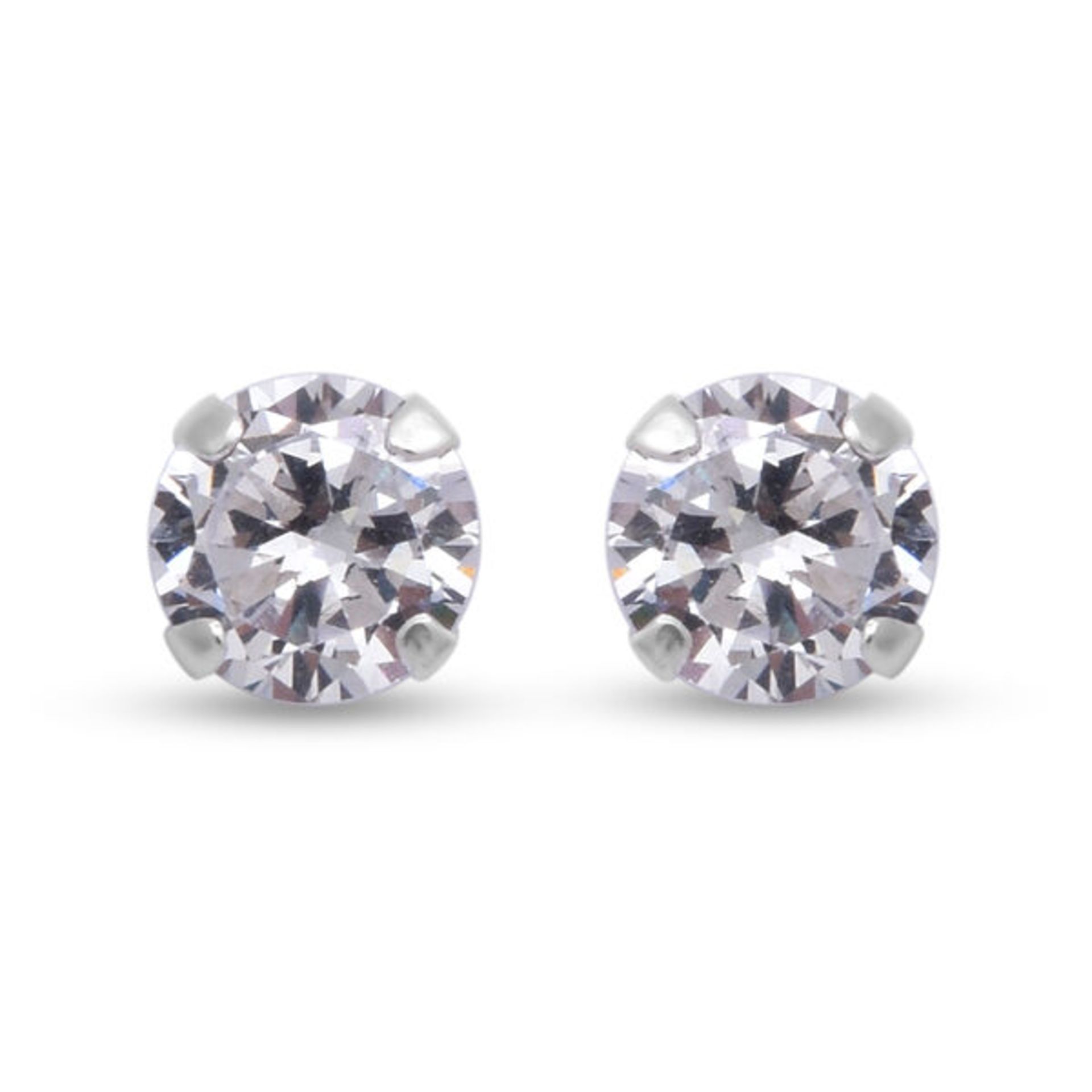 New! Elanza Simulated Diamond Stud Earrings - Set of 2 - Image 3 of 5