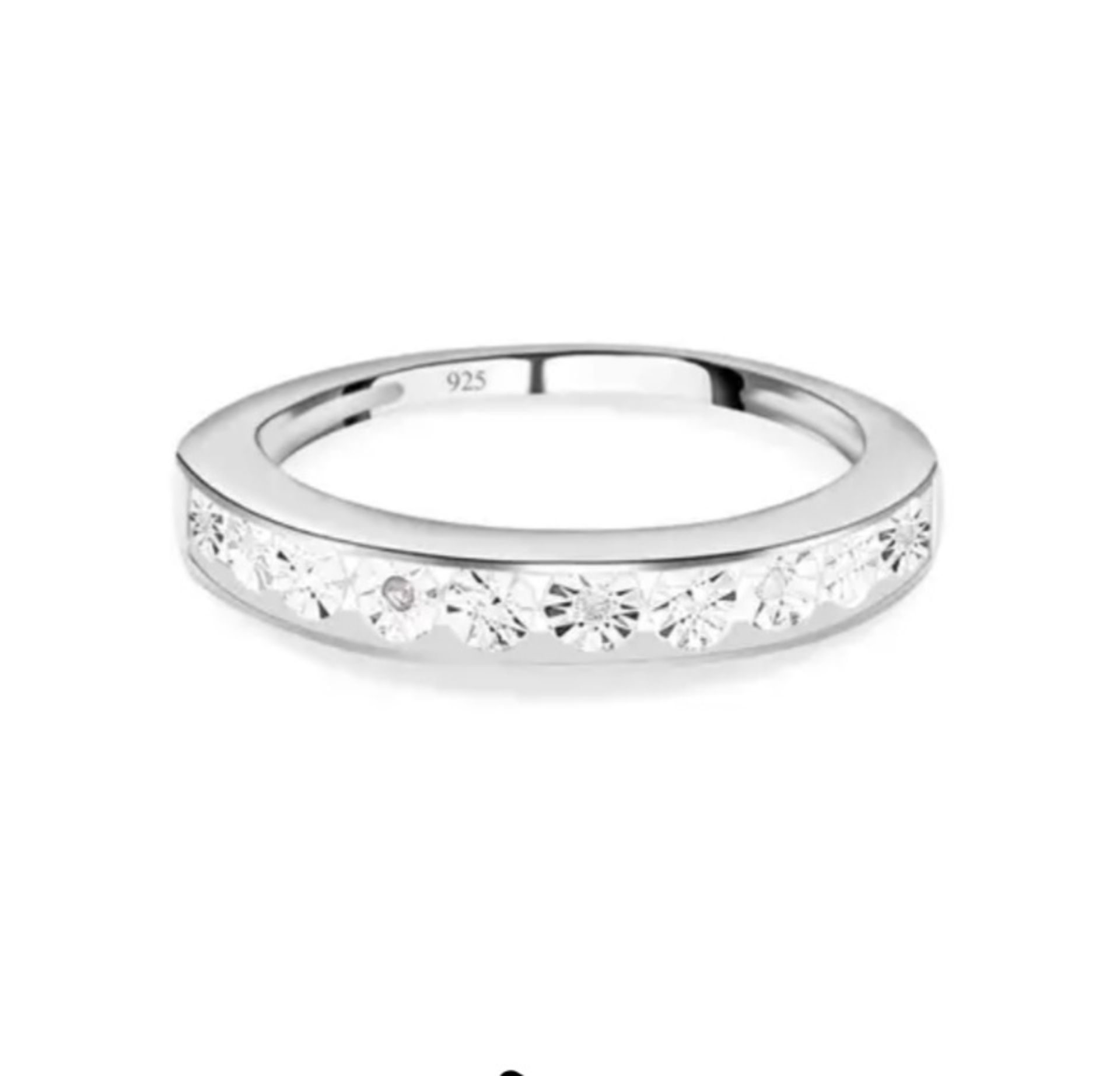 New! Diamond Half Eternity Ring In Sterling Silver - Image 2 of 4