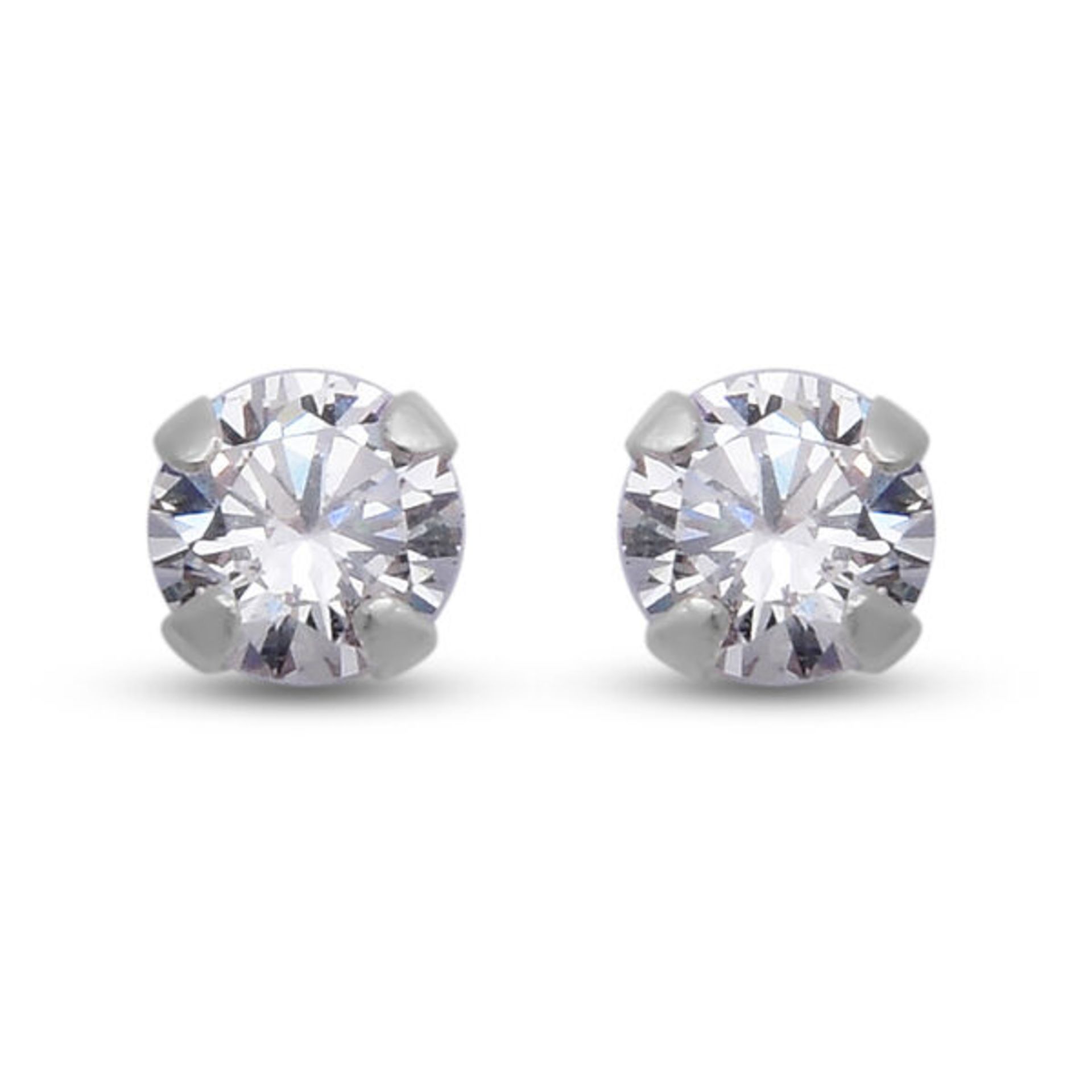 New! Elanza Simulated Diamond Stud Earrings - Set of 2 - Image 5 of 5