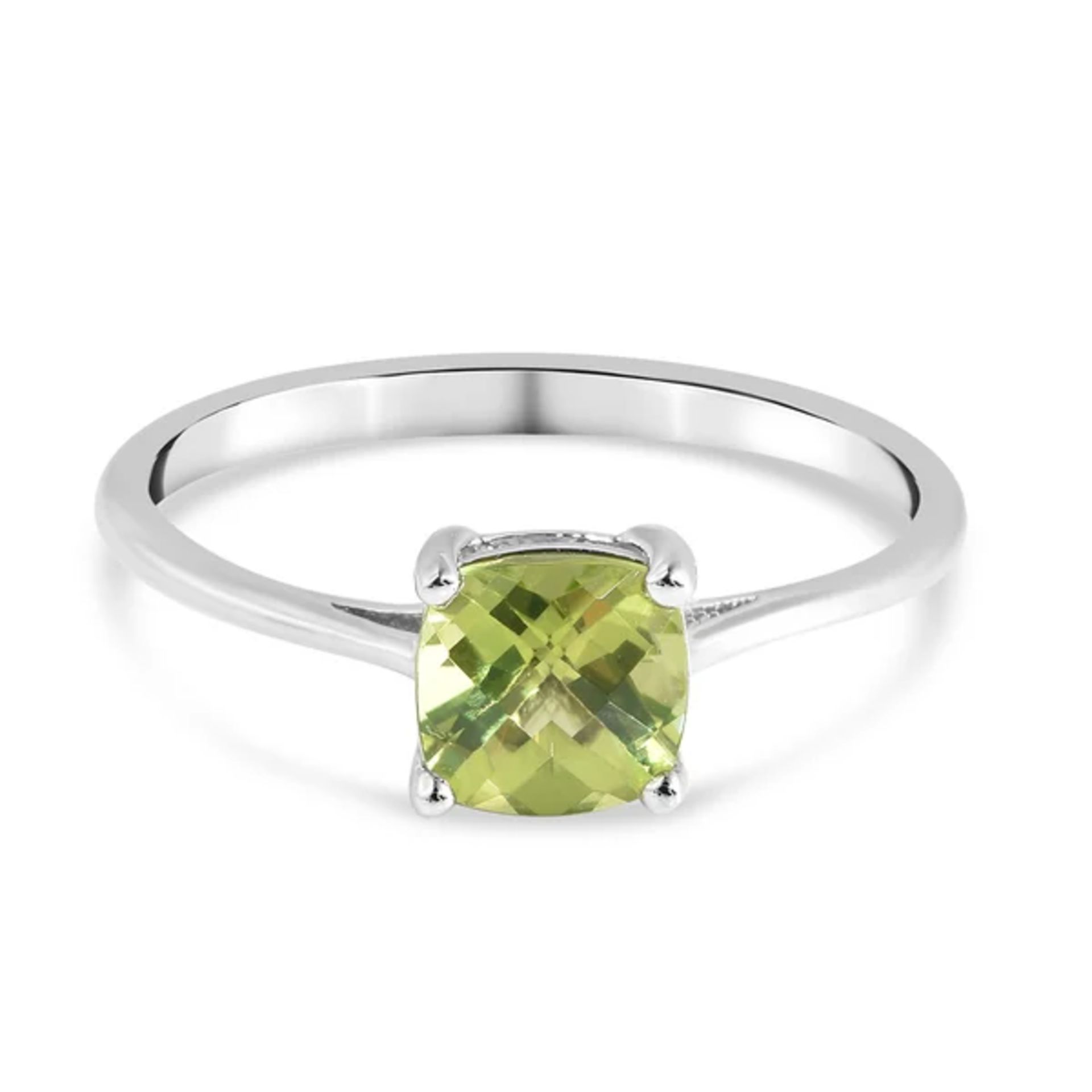 New! 3 Piece Set - Hebei Peridot Solitaire Ring, Pendant and Stud Earrings - Image 3 of 7