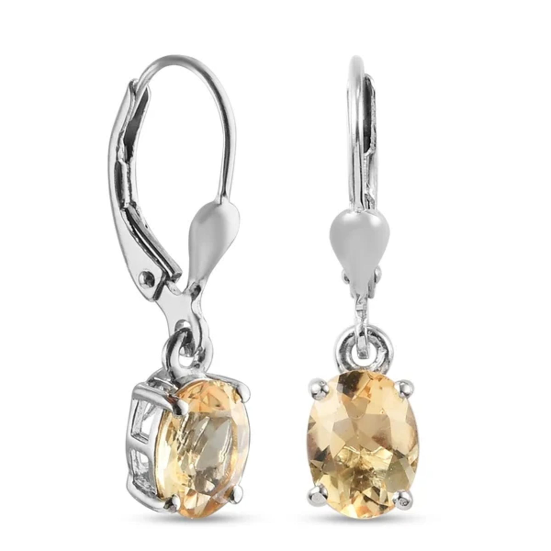 New! Citrine Floral Cluster Ring, Earrings & Bracelet In Sterling Silver - Image 7 of 7