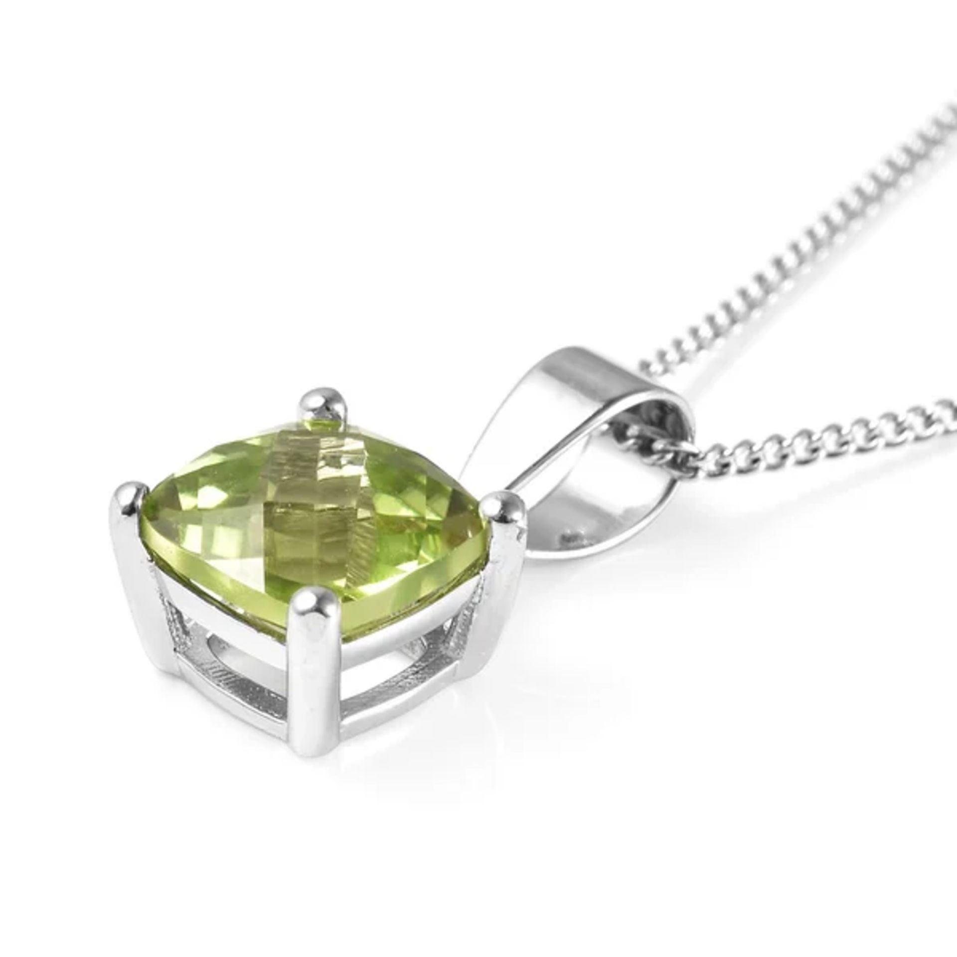 New! 3 Piece Set - Hebei Peridot Solitaire Ring, Pendant and Stud Earrings - Image 6 of 7