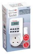 10 X Powatron Electrical Plug In LCD Timer Socket